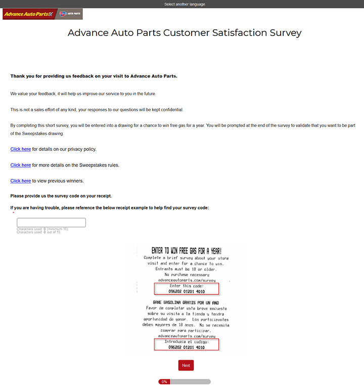 Advance Auto Parts Survey - www.Advanceautoparts.com/survey