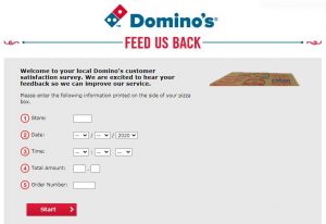 Domino's Pizza Survey - Feedusback.dominos.co.uk