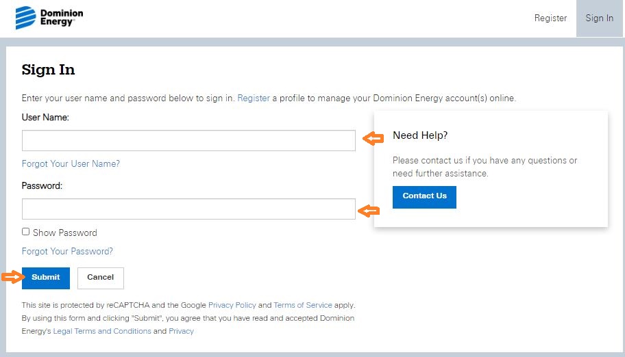 Dominion Power Login At Www dominionenergy